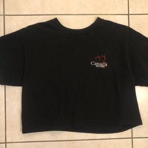 Black Canada Victoria Crop Top